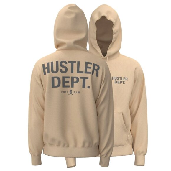 POINT BLANK Mens Hustler Dept. Hoodie Size M in Off White - Picture 1 of 6